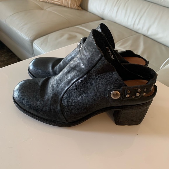 AS98 slip on bootie. Studded strap can be work at back of heel or over the top. - Picture 2 of 4